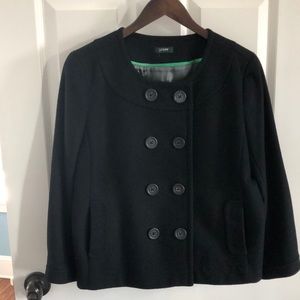 J Crew vintage black swing coat